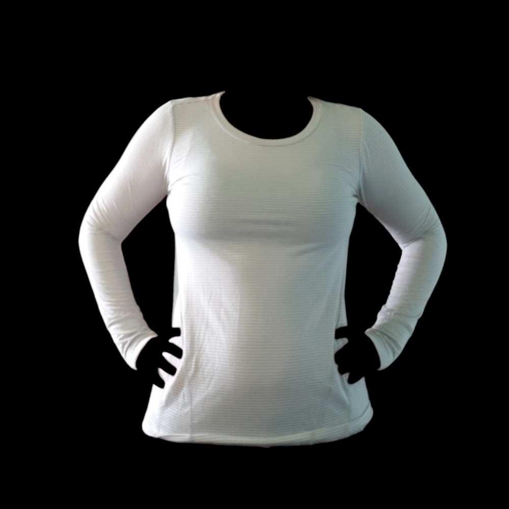 Exertek Small Womens Long Sleeve Striped Athleisure Shirt